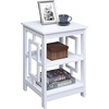 image:imageConvenience Concepts Town Square End Table with Shelves DriftwoodWhiteWhite