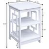 image:imageConvenience Concepts Town Square End Table with Shelves DriftwoodWhiteWhite