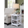 image:imageConvenience Concepts Town Square End Table with Shelves DriftwoodWhiteWhite
