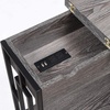 image:imageConvenience Concepts Town Square Flip Top End Table with Charging Station Weathered GrayBlack