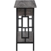 image:imageConvenience Concepts Town Square Flip Top End Table with Charging Station Weathered GrayBlack
