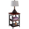 image:imageConvenience Concepts Town Square Metal Frame End Table CherryBlack
