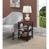 image:imageConvenience Concepts Town Square Metal Frame End Table CherryBlack