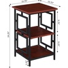 image:imageConvenience Concepts Town Square Metal Frame End Table CherryBlack