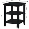 image:imageConvenience Concepts Tribeca End Table 18  Modern Living Room Side Table with Storage Shelves Family Room Accent Table Transitional Bedside Table EspressoBlack