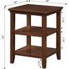 image:imageConvenience Concepts Tribeca End Table 18  Modern Living Room Side Table with Storage Shelves Family Room Accent Table Transitional Bedside Table EspressoEspresso