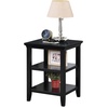 image:imageConvenience Concepts Tribeca End Table 18  Modern Living Room Side Table with Storage Shelves Family Room Accent Table Transitional Bedside Table EspressoBlack