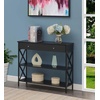 image:imageConvenience Concepts Tucson 1Drawer Console Table with Shelves BlackBlackBlackBlack