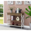 image:imageConvenience Concepts Tucson 1Drawer Console Table with Shelves BlackBlackDriftwoodWhite