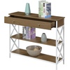 image:imageConvenience Concepts Tucson 1Drawer Console Table with Shelves BlackBlackDriftwoodWhite