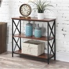 image:imageConvenience Concepts Tucson 3 Tier Bookcase Weathered GrayCherry  Black