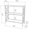 image:imageConvenience Concepts Tucson 3 Tier Bookcase Weathered GrayCherry  Black