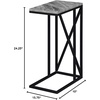 image:imageConvenience Concepts Tucson C End Table BarnwoodBlackGray Faux MarbleBlack