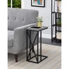 image:imageConvenience Concepts Tucson C End Table BarnwoodBlackGray Faux MarbleBlack