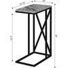image:imageConvenience Concepts Tucson C End Table BarnwoodBlackGray Faux MarbleBlack