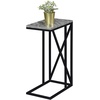 image:imageConvenience Concepts Tucson C End Table BarnwoodBlackGray Faux MarbleBlack