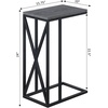 image:imageConvenience Concepts Tucson C End Table Weathered Gray  BlackWeathered GrayBlack