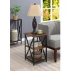 image:imageConvenience Concepts Tucson Cobalt End Table with Shelves R40633 Cobalt BlueBlackBarnwoodBlack