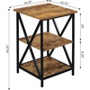 image:imageConvenience Concepts Tucson Cobalt End Table with Shelves R40633 Cobalt BlueBlackBarnwoodBlack