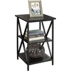 image:imageConvenience Concepts Tucson Cobalt End Table with Shelves R40633 Cobalt BlueBlackBlackBlack
