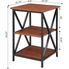 image:imageConvenience Concepts Tucson Cobalt End Table with Shelves R40633 Cobalt BlueBlackCherryBlack