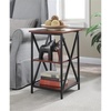 image:imageConvenience Concepts Tucson Cobalt End Table with Shelves R40633 Cobalt BlueBlackCherryBlack