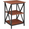 image:imageConvenience Concepts Tucson Cobalt End Table with Shelves R40633 Cobalt BlueBlackCherryBlack