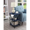 image:imageConvenience Concepts Tucson Cobalt End Table with Shelves R40633 Cobalt BlueBlackCobalt BlueBlack