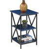 image:imageConvenience Concepts Tucson Cobalt End Table with Shelves R40633 Cobalt BlueBlackCobalt BlueBlack