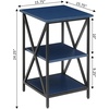 image:imageConvenience Concepts Tucson Cobalt End Table with Shelves R40633 Cobalt BlueBlackCobalt BlueBlack