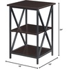 image:imageConvenience Concepts Tucson Cobalt End Table with Shelves R40633 Cobalt BlueBlackEspressoBlack