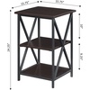 image:imageConvenience Concepts Tucson Cobalt End Table with Shelves R40633 Cobalt BlueBlackEspressoBlack