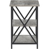 image:imageConvenience Concepts Tucson Cobalt End Table with Shelves R40633 Cobalt BlueBlackFaux BirchBlack