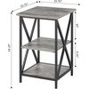 image:imageConvenience Concepts Tucson Cobalt End Table with Shelves R40633 Cobalt BlueBlackFaux BirchBlack