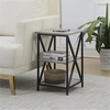 image:imageConvenience Concepts Tucson Cobalt End Table with Shelves R40633 Cobalt BlueBlackFaux BirchBlack