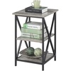 image:imageConvenience Concepts Tucson Cobalt End Table with Shelves R40633 Cobalt BlueBlackFaux BirchBlack