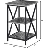 image:imageConvenience Concepts Tucson Cobalt End Table with Shelves R40633 Cobalt BlueBlackGray Faux MarbleBlack