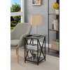 image:imageConvenience Concepts Tucson Cobalt End Table with Shelves R40633 Cobalt BlueBlackGray Faux MarbleBlack