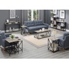 image:imageConvenience Concepts Tucson Cobalt End Table with Shelves R40633 Cobalt BlueBlackSandstoneBlack