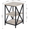 image:imageConvenience Concepts Tucson Cobalt End Table with Shelves R40633 Cobalt BlueBlackSandstoneBlack