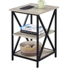 image:imageConvenience Concepts Tucson Cobalt End Table with Shelves R40633 Cobalt BlueBlackSandstoneBlack