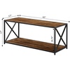 image:imageConvenience Concepts Tucson Coffee Table with Shelf BarnwoodBlack  R40586BarnwoodBlack