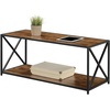 image:imageConvenience Concepts Tucson Coffee Table with Shelf BarnwoodBlack  R40586BarnwoodBlack
