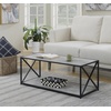 image:imageConvenience Concepts Tucson Coffee Table with Shelf Weathered GrayFaux Birch