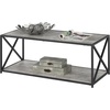 image:imageConvenience Concepts Tucson Coffee Table with Shelf Weathered GrayFaux Birch
