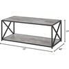 image:imageConvenience Concepts Tucson Coffee Table with Shelf Weathered GrayFaux Birch