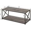 image:imageConvenience Concepts Tucson Coffee Table with Shelf Weathered GrayWeathered Gray