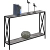 image:imageConvenience Concepts Tucson Console Table 4725  Modern Narrow Sofa Display Accent with Storage Shelf for Contemporary Living Room Entryway amp Hallway SandstoneGray Faux MarbleBlack