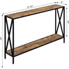 image:imageConvenience Concepts Tucson Console Table 4725  Modern Narrow Sofa Display Accent with Storage Shelf for Contemporary Living Room Entryway amp Hallway SandstoneBarnwood  Black