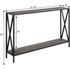 image:imageConvenience Concepts Tucson Console Table 4725  Modern Narrow Sofa Display Accent with Storage Shelf for Contemporary Living Room Entryway amp Hallway SandstoneGreyBlack